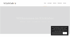 Desktop Screenshot of klicklabor.de